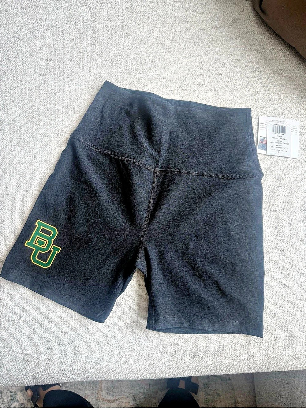 Beyond Yoga Baylor University Spacedye Keep Pace Biker Short Biker Shorts Black